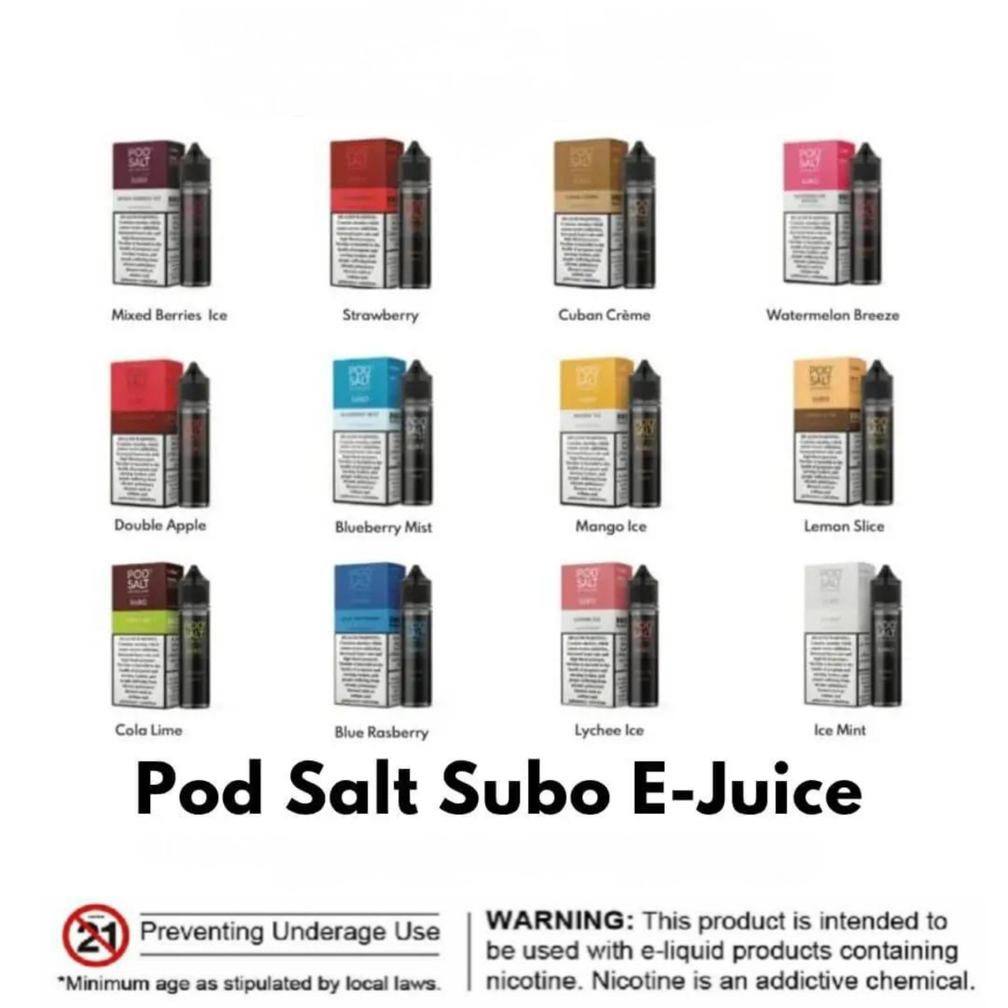 Pod Salt SUBO 3mg/50ml E-liquid