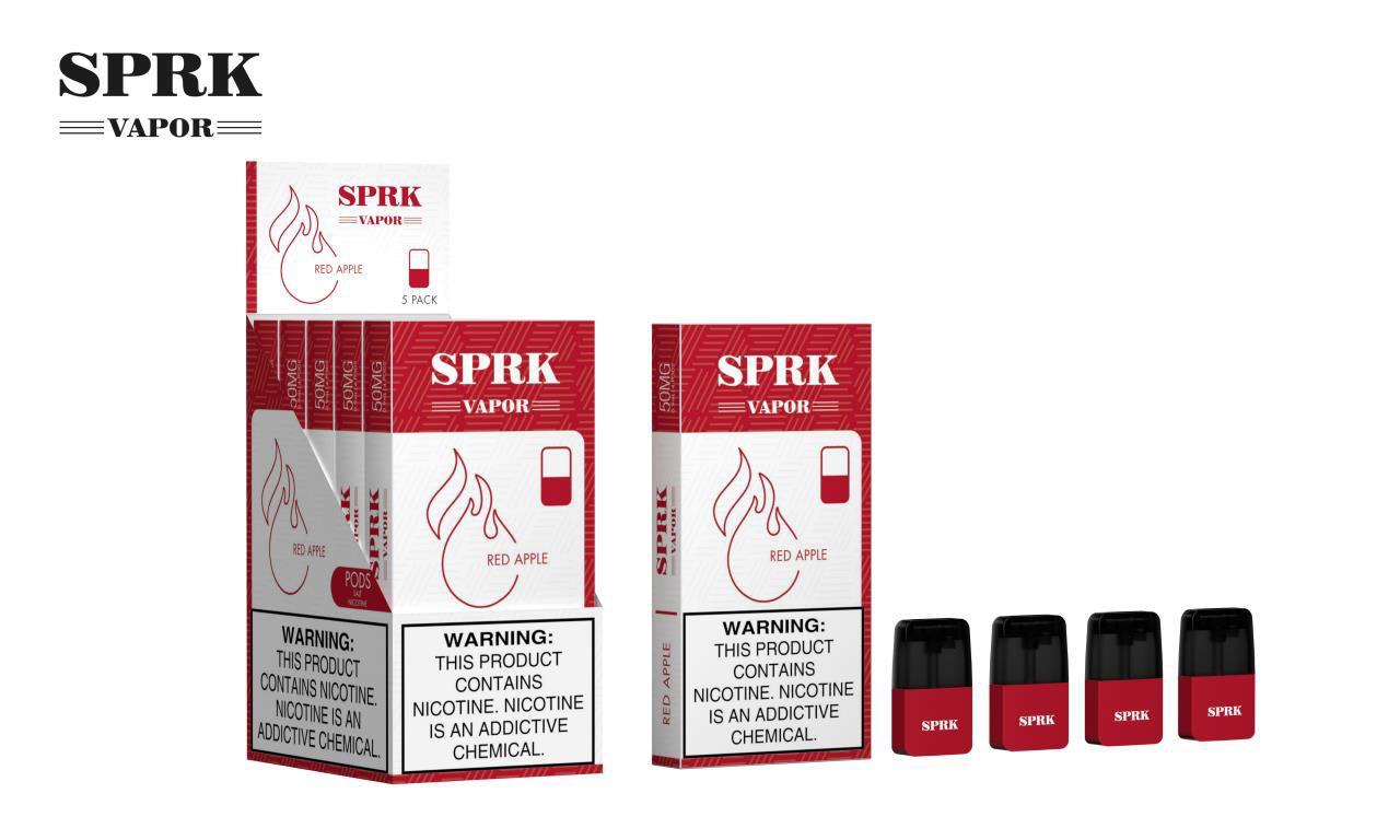 SPRK Vapor Red Apple Flavor vape Pods