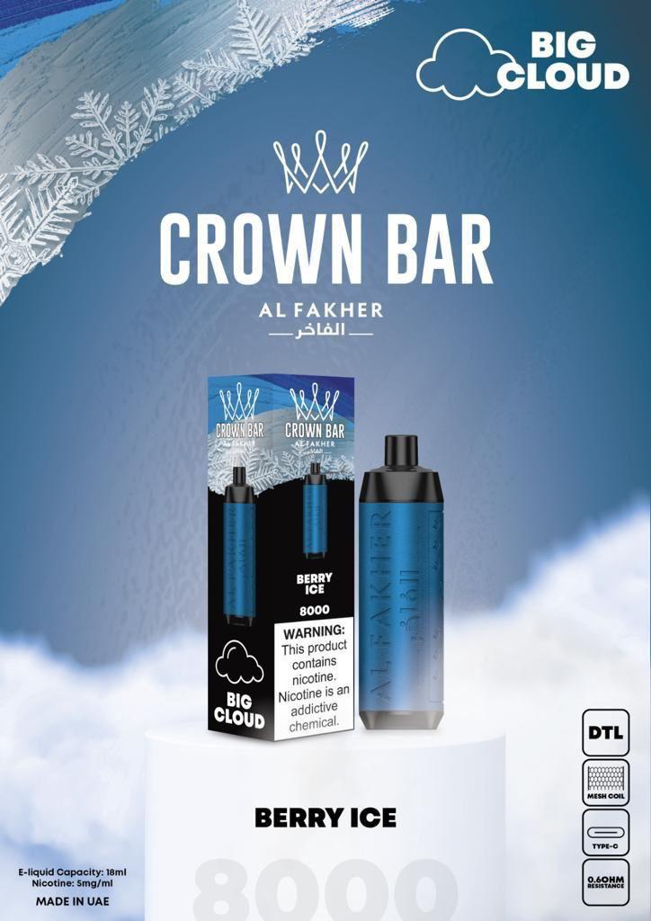 Al Fakher Crown Bar 8000 Puffs Disposable Vape (DTL) best in UAE