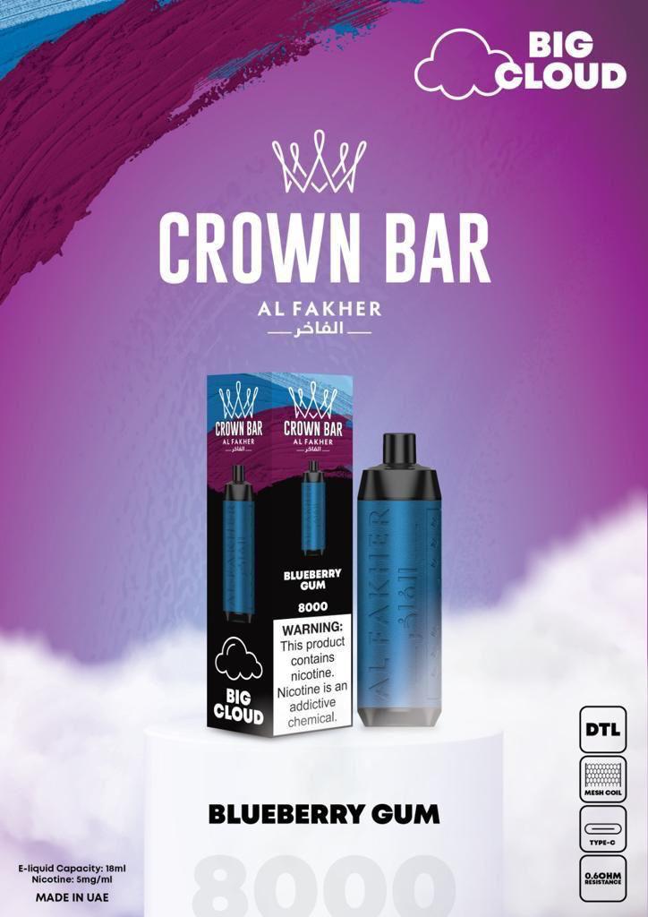 Al Fakher Crown Bar 8000 Puffs Disposable Vape (DTL) best in UAE