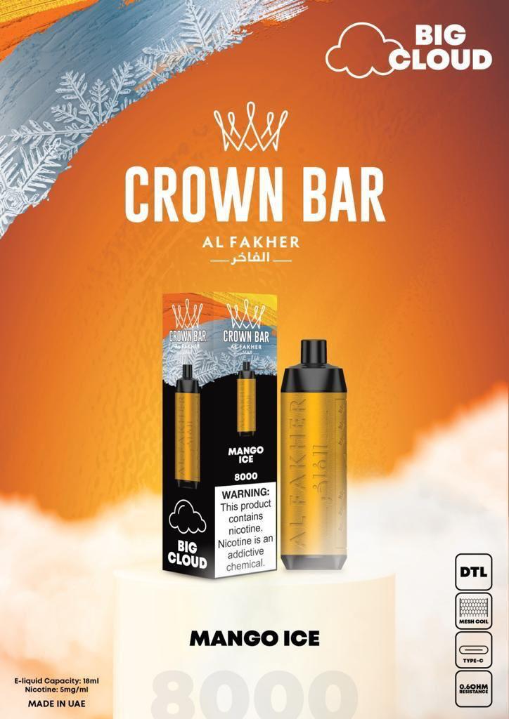 Al Fakher Mango Ice Crown Bar 8000 Puffs