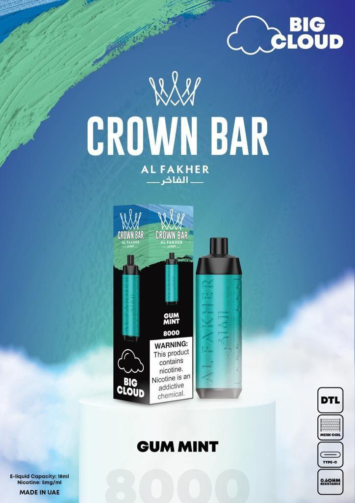 Al Fakher Crown Bar 8000 Puffs Disposable Vape (DTL) best in UAE