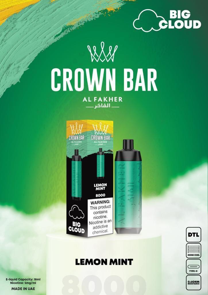 Al Fakher Crown Bar 8000 Puffs Disposable Vape (DTL) best in UAE