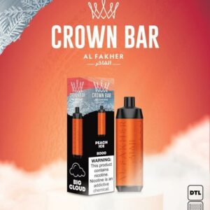 Al Fakher Peach Ice Crown Bar 8000 Disposable Vape- Peach Ice