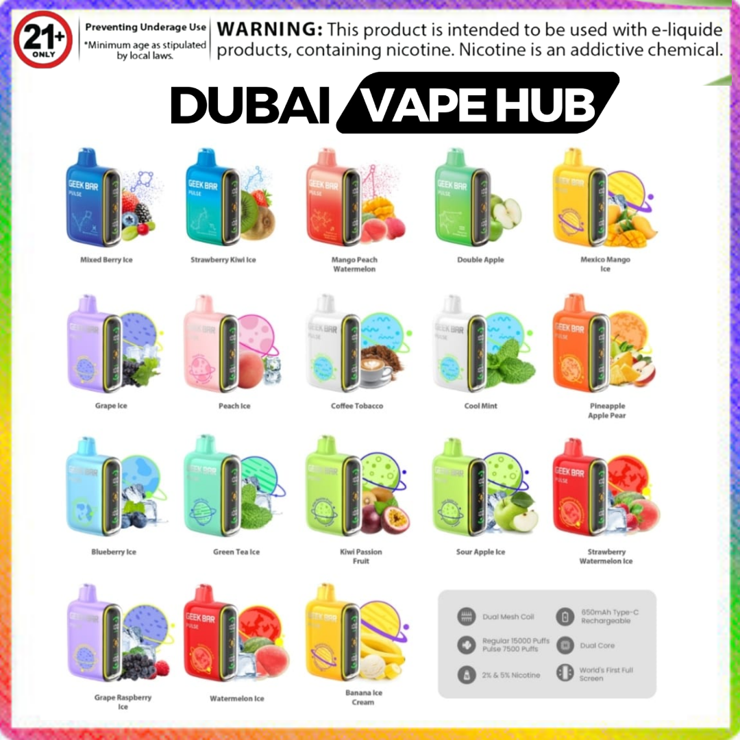 Geek Bar Pulse Disposable Vape 15000 Puffs 16mL 50mg