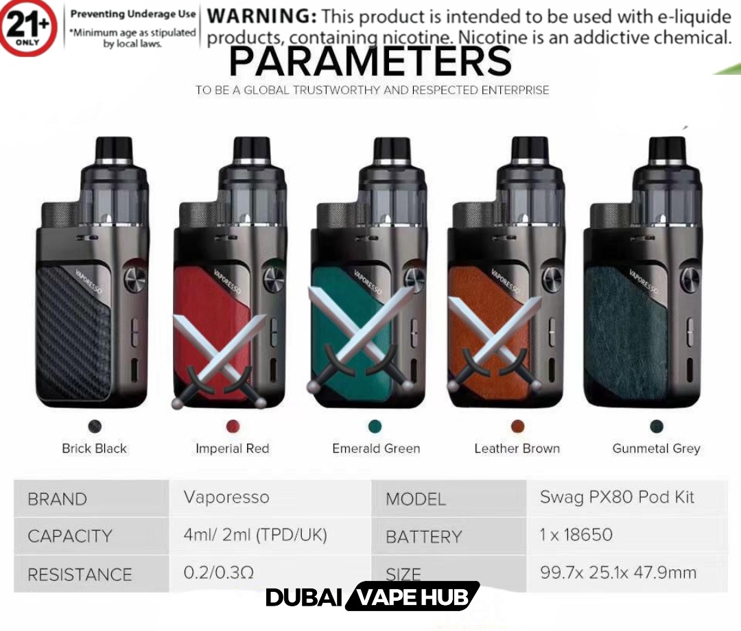 Vaporesso Swag Px 80 Pod Mod Kit Best In UAE