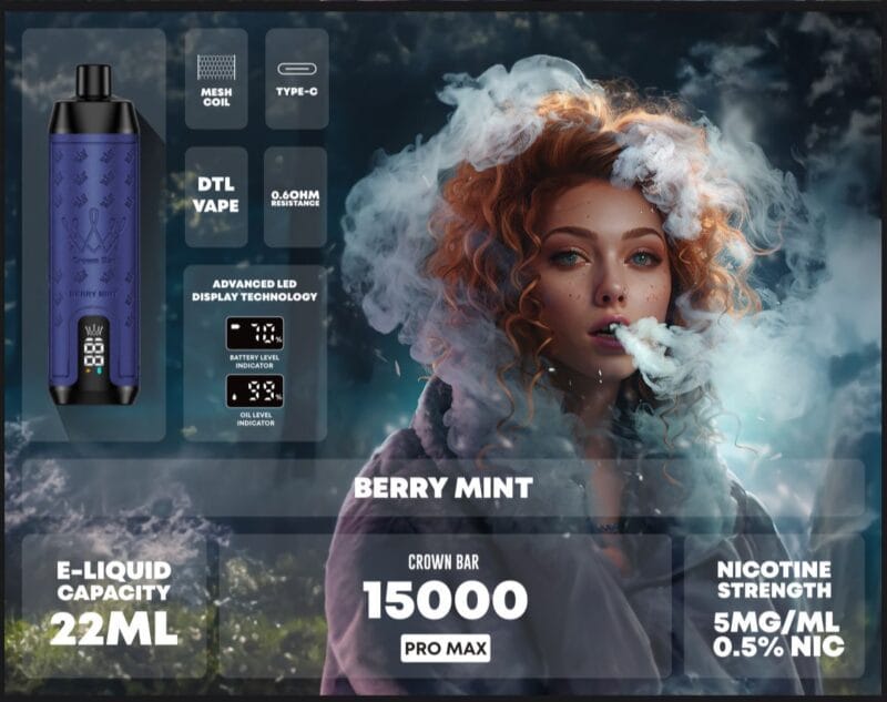 Al Fakher Crown Bar 15000 Puffs Pro Max Disposable Vape In Uae Vape Shop Dubai Disposable Vape Dubai Uae 10