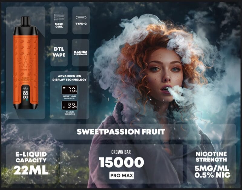 Al Fakher Crown Bar 15000 Puffs Pro Max Disposable Vape In Uae Vape Shop Dubai Disposable Vape Dubai Uae 15