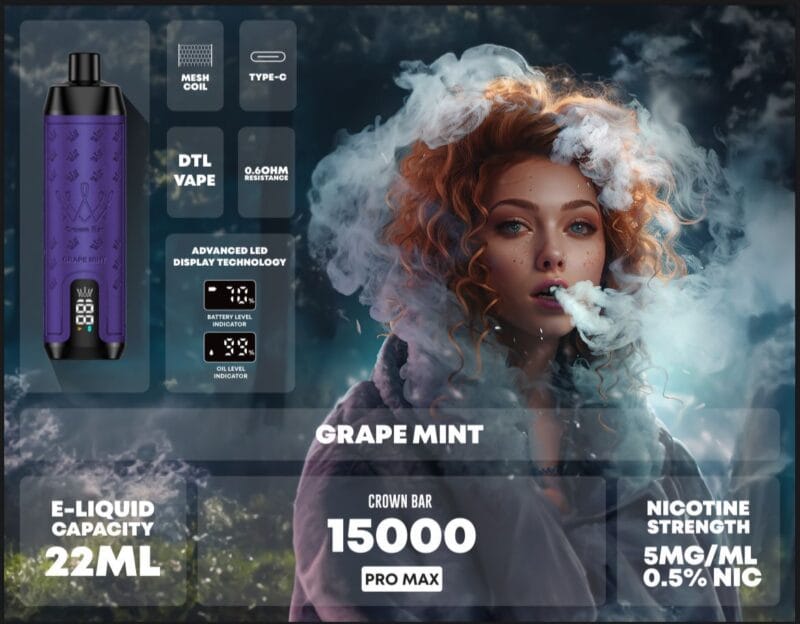 Al Fakher Crown Bar 15000 Puffs Pro Max Disposable Vape In Uae Vape Shop Dubai Disposable Vape Dubai Uae 19