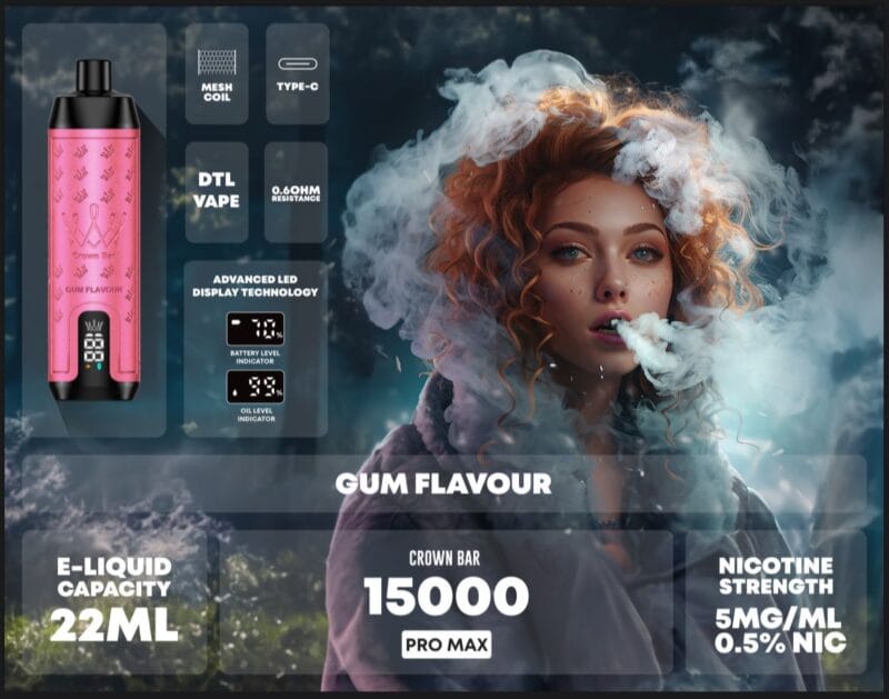 Al Fakher Crown Bar 15000 Puffs Pro Max Disposable Vape In Uae Vape Shop Dubai Disposable Vape Dubai Uae 7