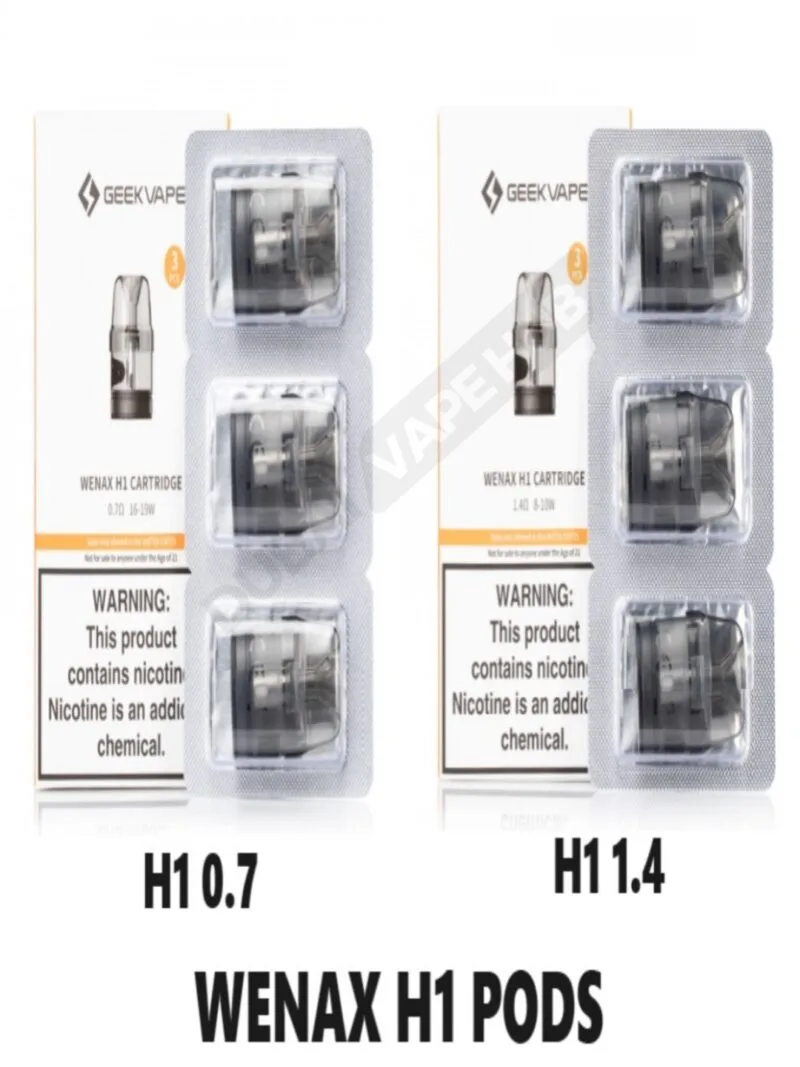 Geekvape Wenax H1 Replacement Pods 3pcs Pack In Uae Vape Shop Dubai Disposable Vape Dubai Uae