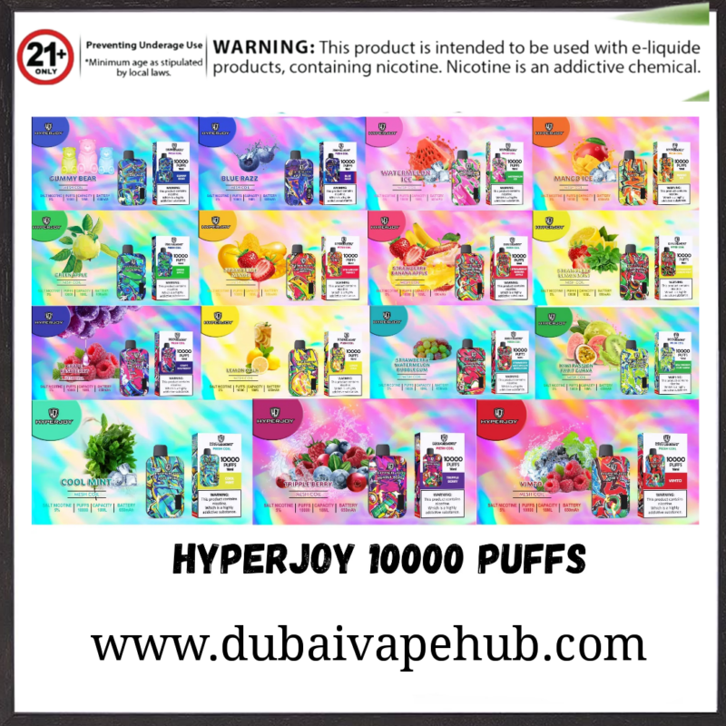 Hyperjoy 10000 Vape Puffs Disposable Best In Uae Vape Shop Dubai Disposable Vape Dubai Uae