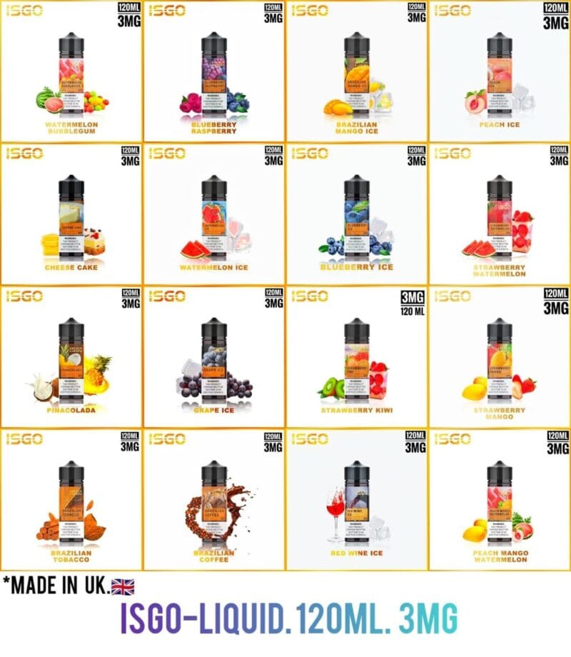 Isgo 120ml E Liquid 3mg For Vape Best In Uae Dubaivapehubcom Vape Shop Dubai Disposable Vape Dubai Uae