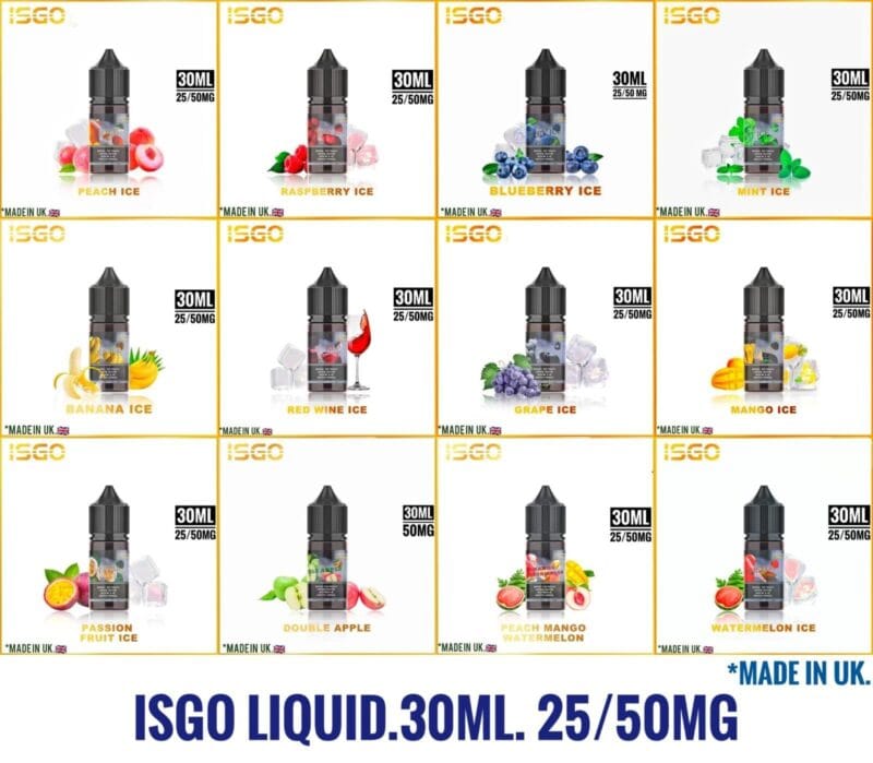 Isgo 30ml Saltnic E Liquid 25mg 50mg Best In Uae Vape Shop Dubai Disposable Vape Dubai Uae