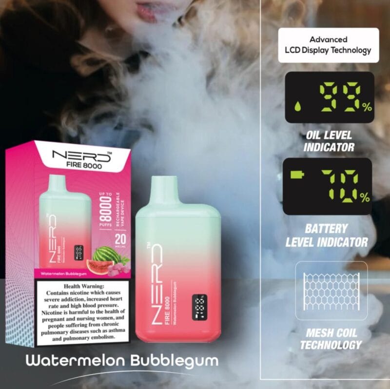 Nerd Fire 8000 Puffs Disposable Vape 2 Nicotine In Uae Vape Shop Dubai Disposable Vape Dubai Uae 13