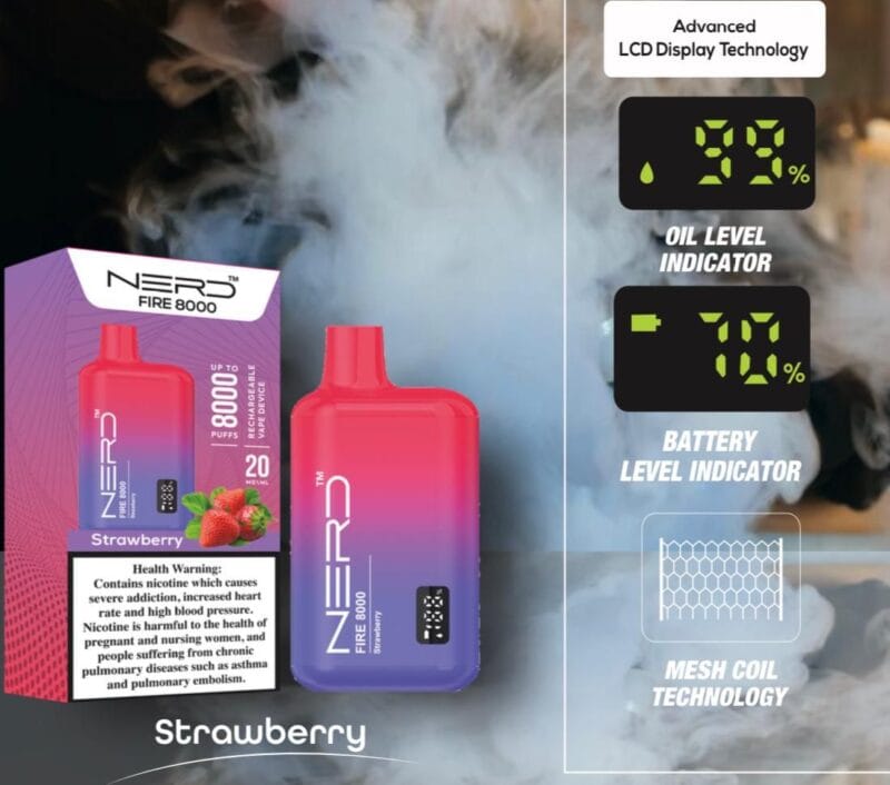 Nerd Fire 8000 Puffs Disposable Vape 2 Nicotine In Uae Vape Shop Dubai Disposable Vape Dubai Uae 14