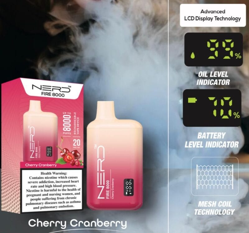 Nerd Fire 8000 Puffs Disposable Vape 2 Nicotine In Uae Vape Shop Dubai Disposable Vape Dubai Uae 20