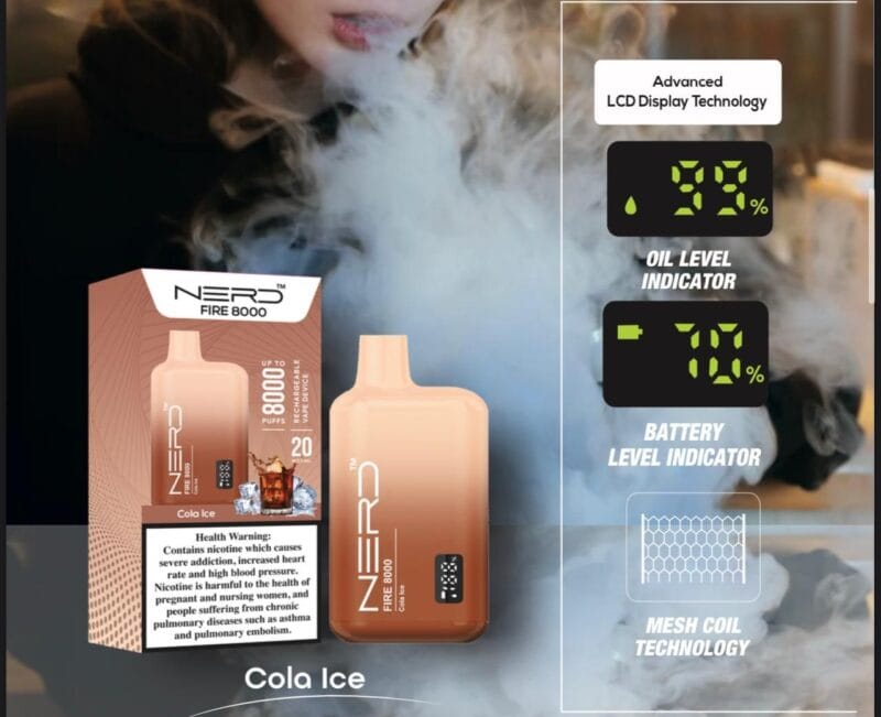 Nerd Fire 8000 Puffs Disposable Vape 2 Nicotine In Uae Vape Shop Dubai Disposable Vape Dubai Uae 5