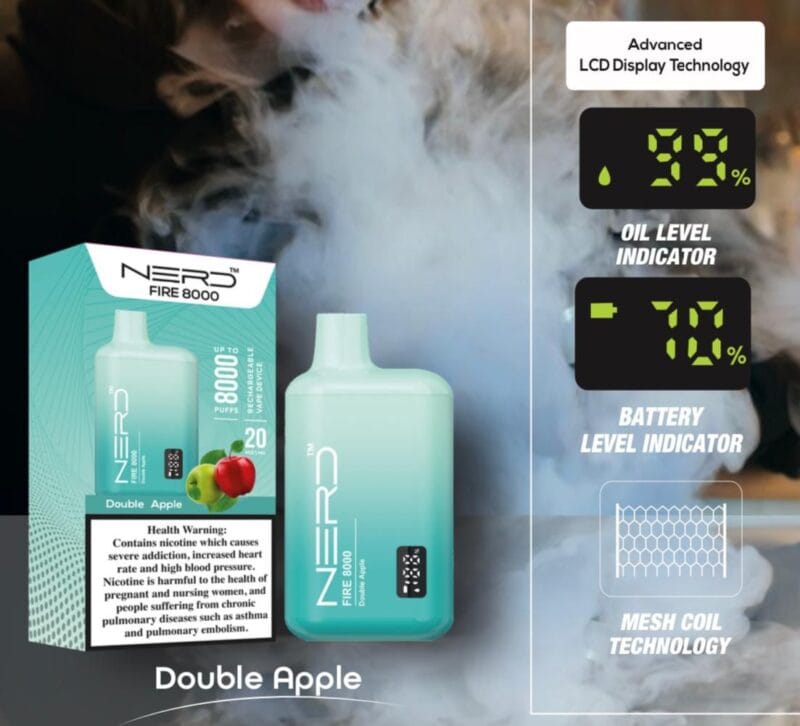 Nerd Fire 8000 Puffs Disposable Vape 2 Nicotine In Uae Vape Shop Dubai Disposable Vape Dubai Uae 8