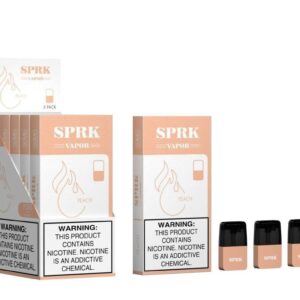 SPRK Vapor Peach Flavor Pods Compatable With Myle V4 Device