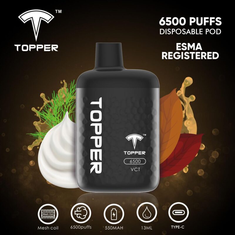 Topper Disposable Vape 6500 Puffs Best In Uae Dubaivapehubcom Vape Shop Dubai Disposable Vape Dubai Uae 10