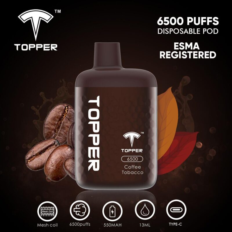 Topper Disposable Vape 6500 Puffs Best In Uae Dubaivapehubcom Vape Shop Dubai Disposable Vape Dubai Uae 3