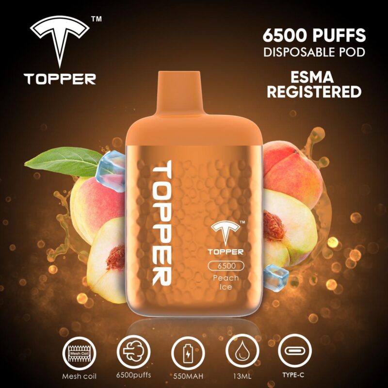 Topper Disposable Vape 6500 Puffs Best In Uae Dubaivapehubcom Vape Shop Dubai Disposable Vape Dubai Uae 5