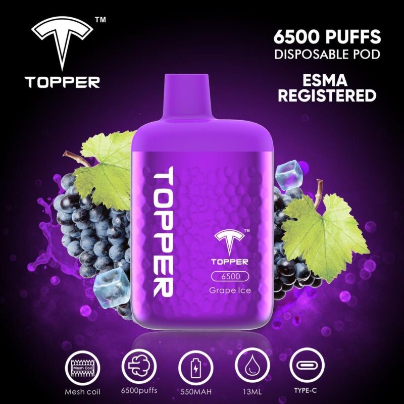 Topper Disposable Vape 6500 Puffs Best In Uae Dubaivapehubcom Vape Shop Dubai Disposable Vape Dubai Uae 8