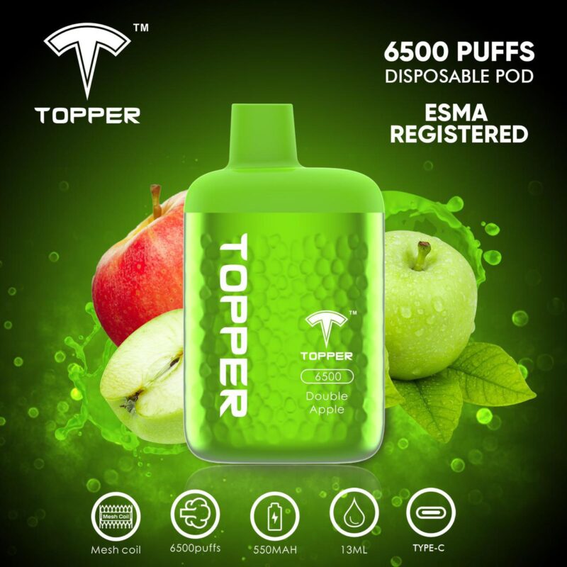 Topper Disposable Vape 6500 Puffs Best In Uae Dubaivapehubcom Vape Shop Dubai Disposable Vape Dubai Uae 9