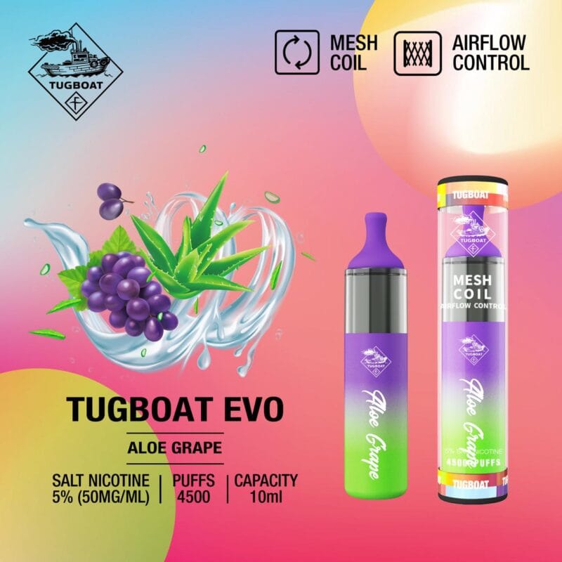 Tugboat Evo 4500 Puffs Disposable Vape In Uae Vape Shop Dubai Disposable Vape Dubai Uae 3