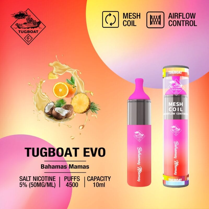 Tugboat Evo 4500 Puffs Disposable Vape In Uae Vape Shop Dubai Disposable Vape Dubai Uae 6