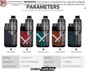 Vaporesso Swag Px 80 Pod Mod Kit Best In Uae Best Price Vape Shop Dubai Disposable Vape Dubai Uae