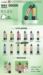 Vnsn Max 20000 Shisha Big Cloud Disposable Vape Best Price Vape Shop Dubai Disposable Vape Dubai Uae