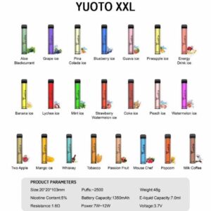 Yuoto Xxl 2500 Puffs Disposable Vape