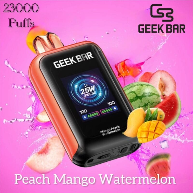 Geek Bar 23000 Puffs Disposable Vape- Peach Mango Watermelon