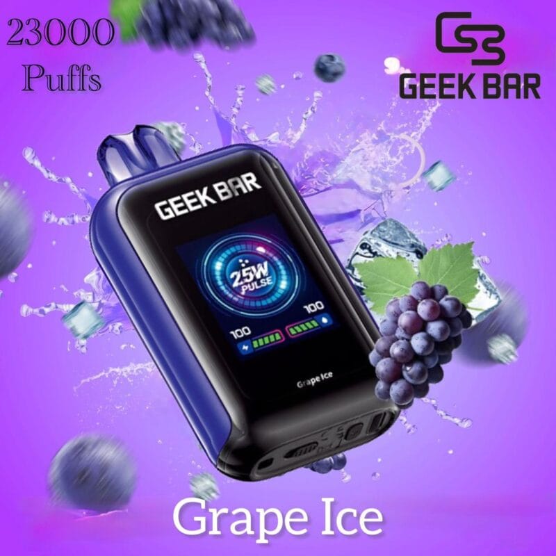 Geek Bar 23000 Puffs Disposable Vape- Grape Ice