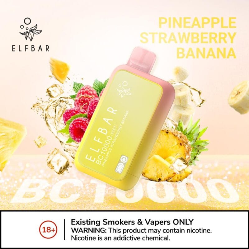 Elf Bar BC 10000 Puffs Disposable Vape- Pineapple Strawberry Banana