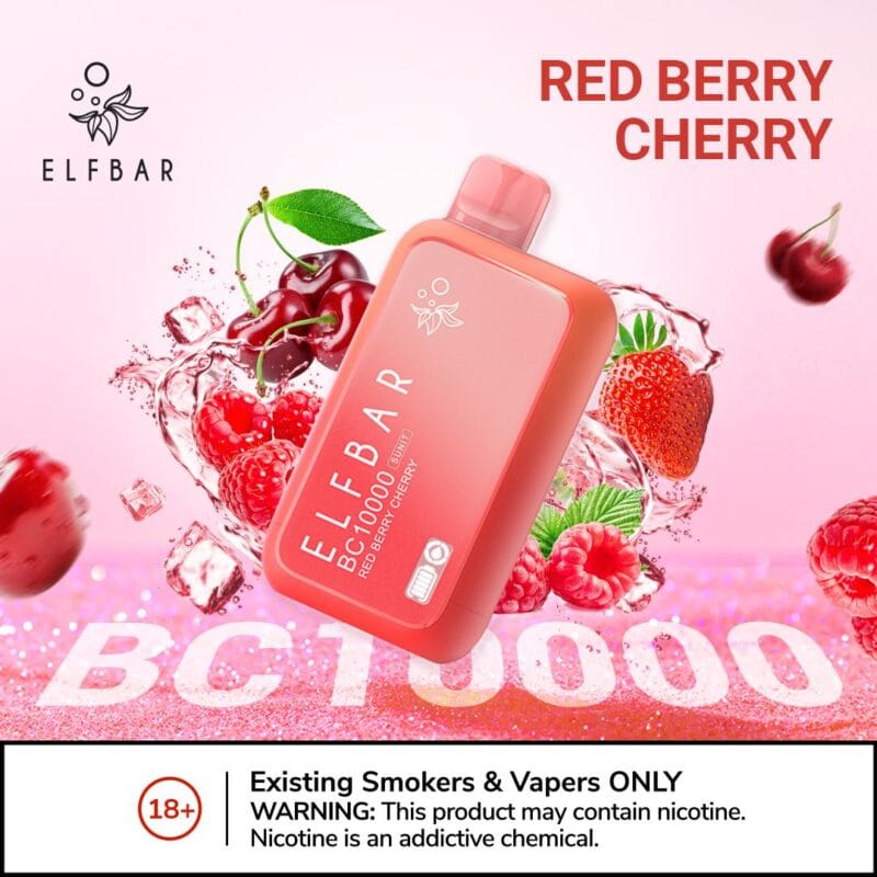 Elf Bar BC 10000 Puffs Disposable Vape- Red Berry Cherry