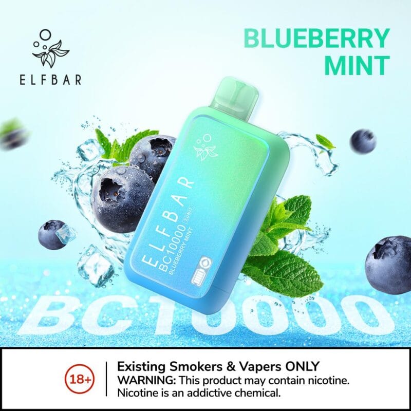 Elf Bar BC 10000 Puffs Disposable Vape- Blueberry Mint