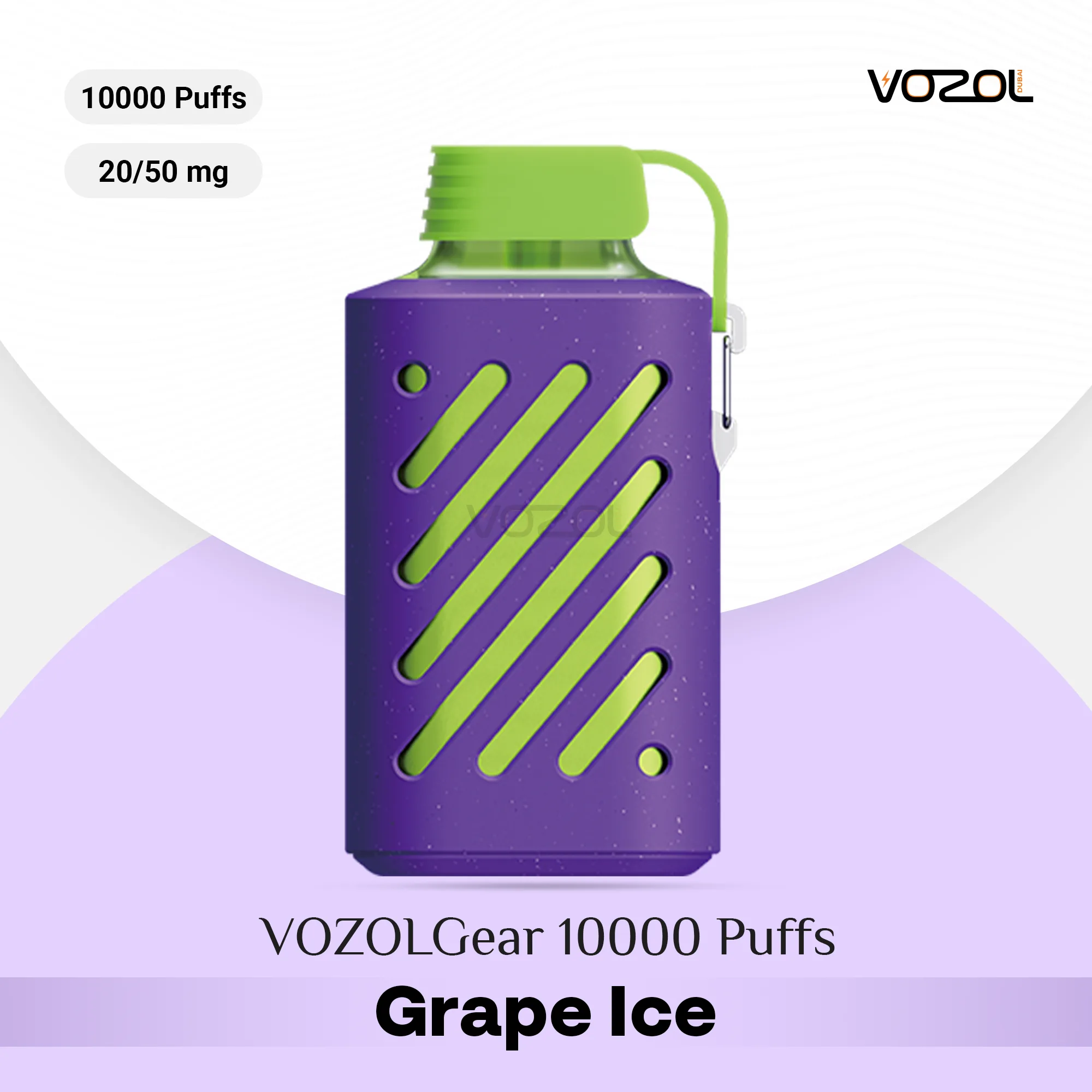 Buy Vozol Gear 10000 Puffs Grape Ice in Dubai