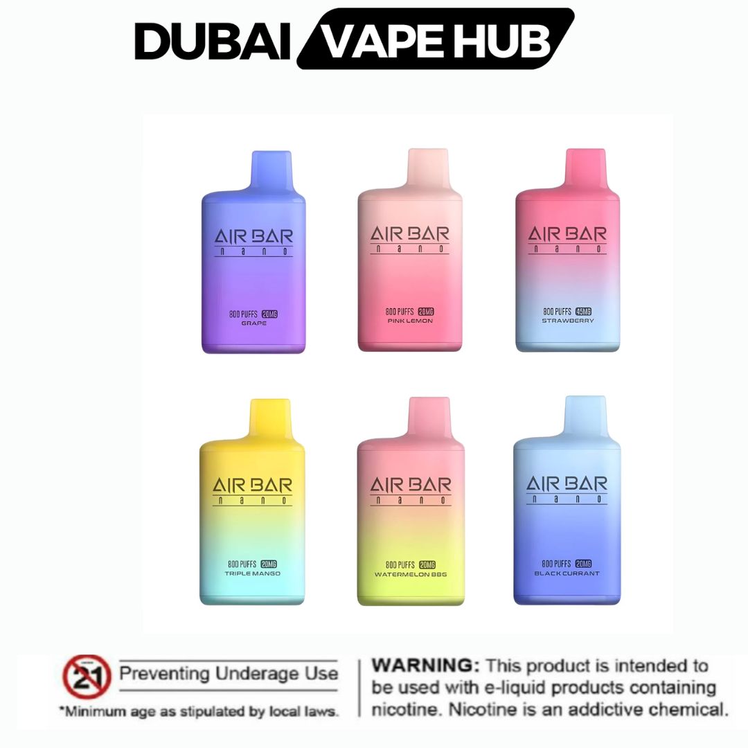Air Bar Nano 800 Puffs Zero Nicotine Dubai uae Air Bar Nano 800 Puffs