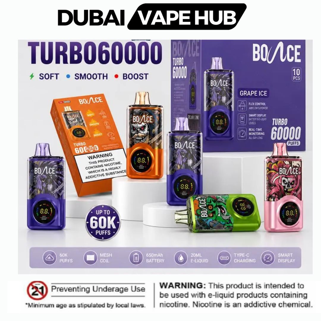Bounce Turbo 60000 Puffs Dubai Bounce Turbo 60000 Puffs Disposable Vape in Dubai UAE - Image 1