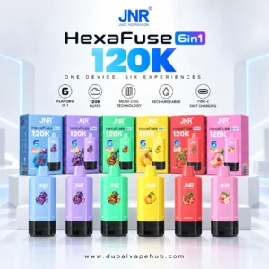 JNR HexaFuse 120K Puffs 6in1 Puffs Disposable Vape